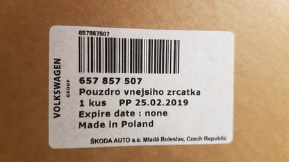 Original SKODA Kamiq Scala NW Außenspiegelgehäuse links 657857507