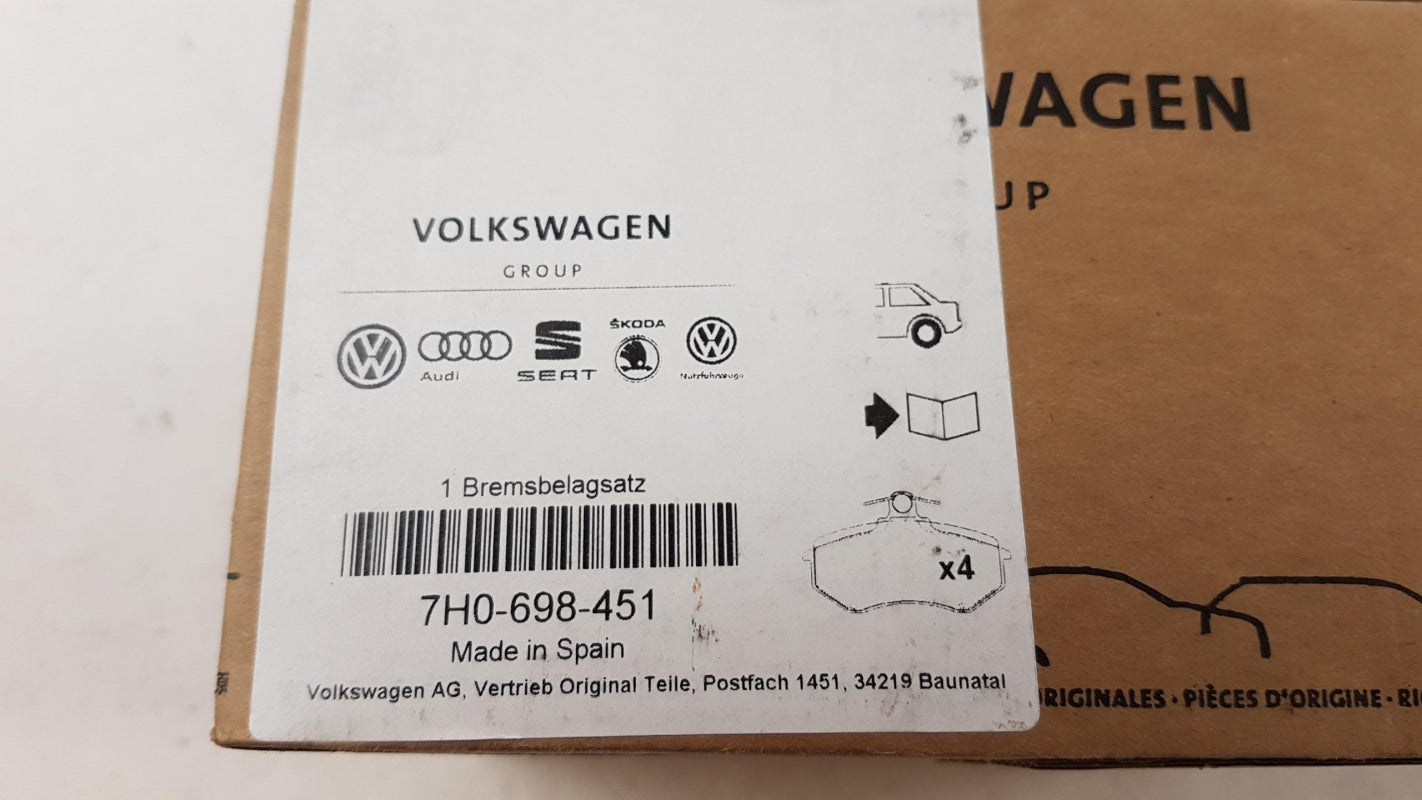 Original VW Transporter T5 Bremsbeläge hinten 7H0698451