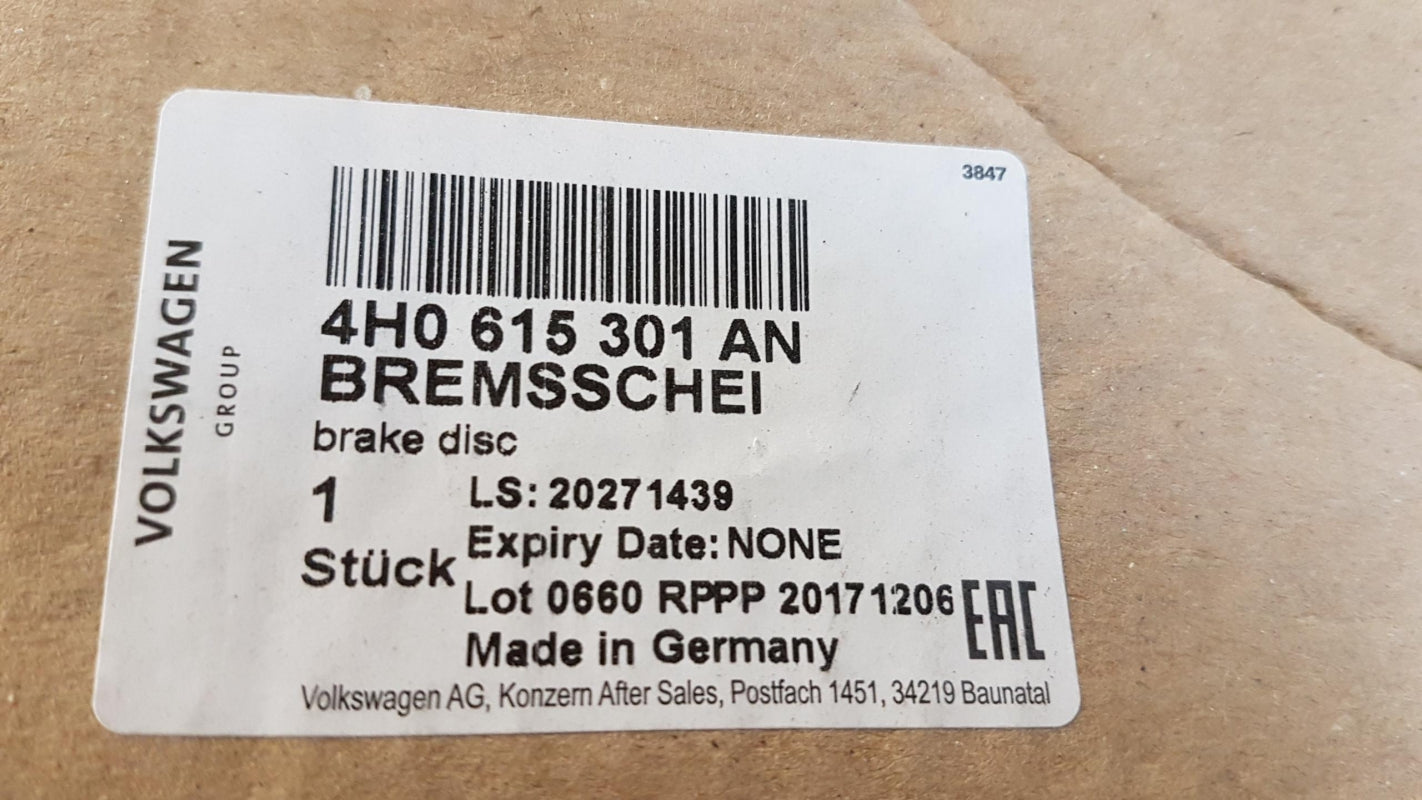 Original OE Volkswagen Bremsscheibe (1 Stück) 4H0615301AN