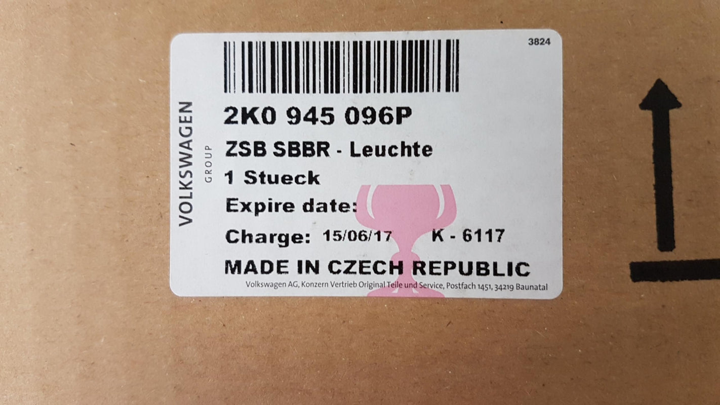 Original VW Caddy Schlussleuchte für Fahrzeuge mit Flügeltür rechts 2K0945096P