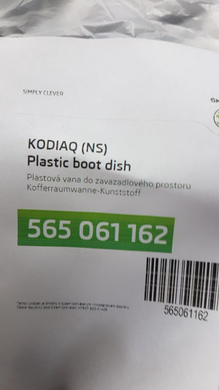 Original OE Volkswagen Gepäckraumwanne 565061162