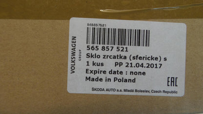 Original SKODA Kodiaq Karoq Außenspiegelglas konvex links 565857521