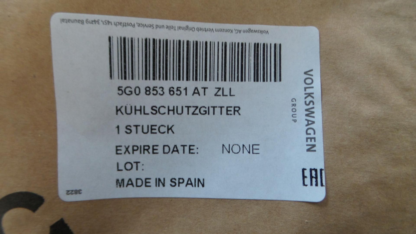 Original OE Volkswagen Kühlergitter 5G0853651ATZLL