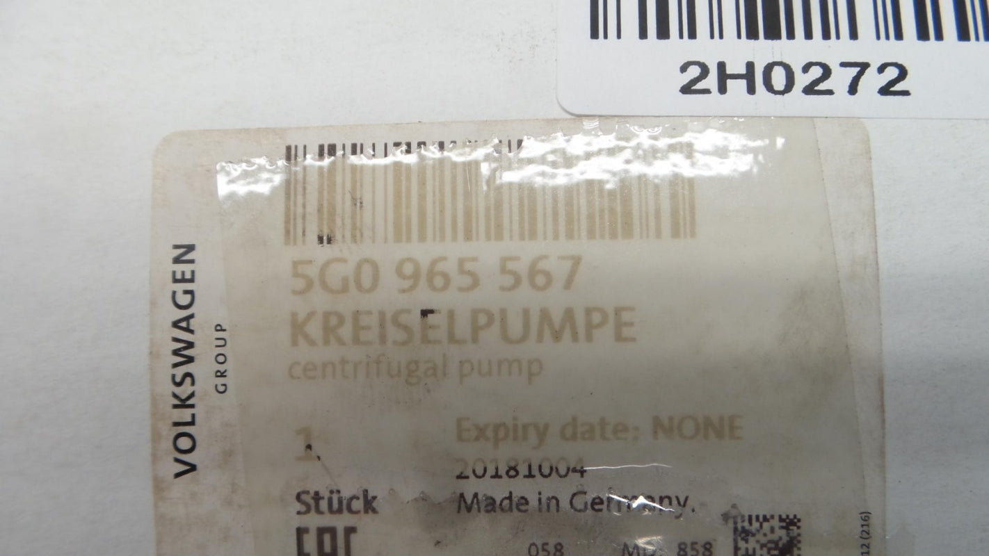 Original AUDI A1 A3 TT VW Golf Passat SKODA Octavia Kühlmittelpumpen 5G0965567