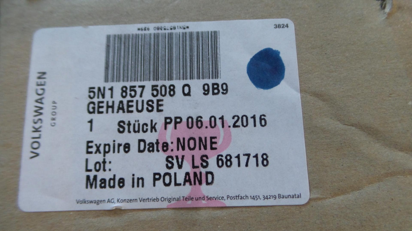 Original VW Tiguan I Außenspiegel Gehäuse satinschwarz rechts 5N1857508Q9B9