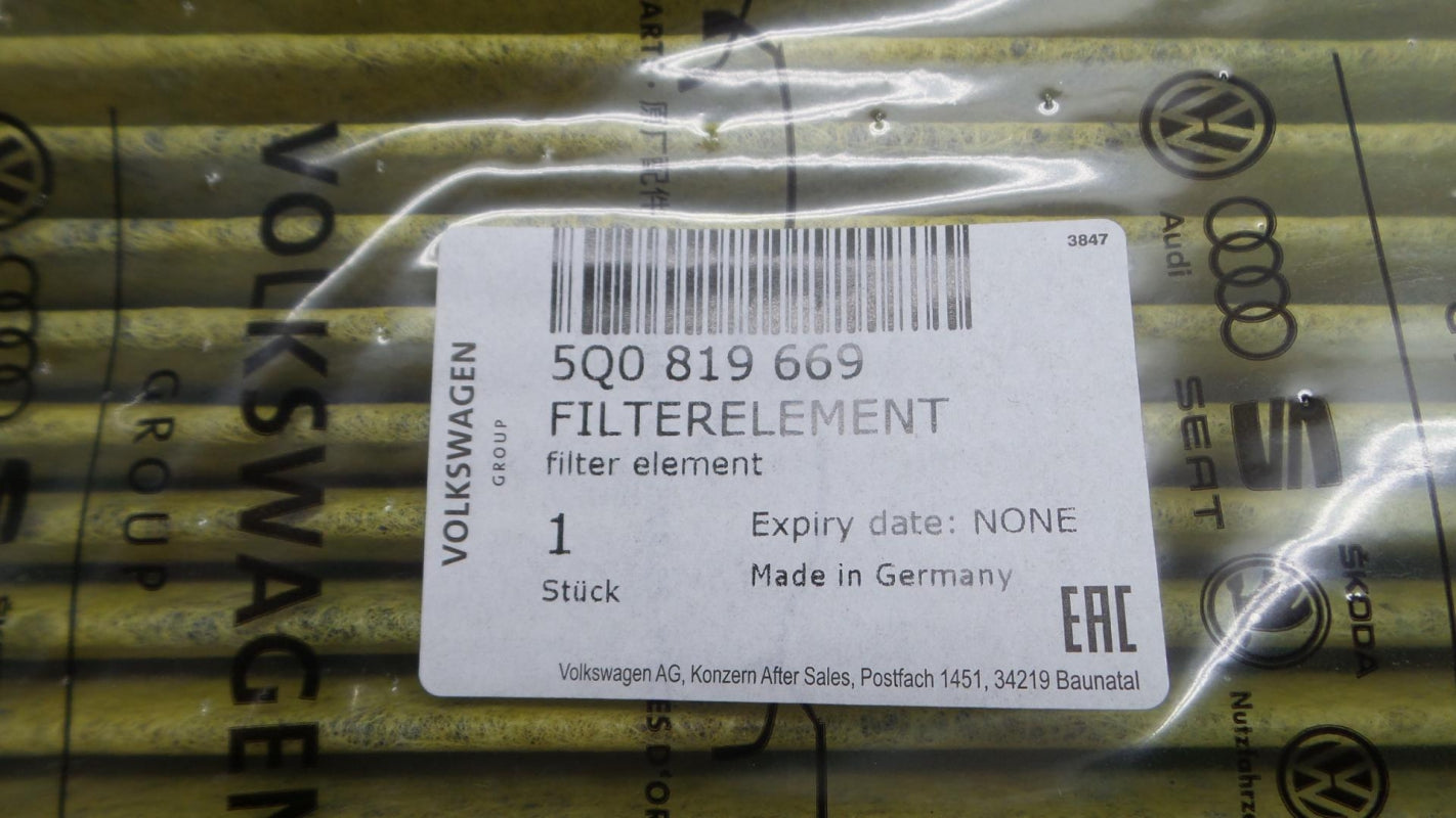 Original AUDI A3 VW Golf 7 8 Geruchs- und Allergen Innenraumfilter 5Q0819669