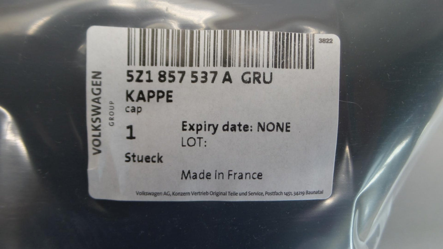Original VW Polo V Up! SKODA Rapid Außenspiegelkappe grund links 5Z1857537AGRU
