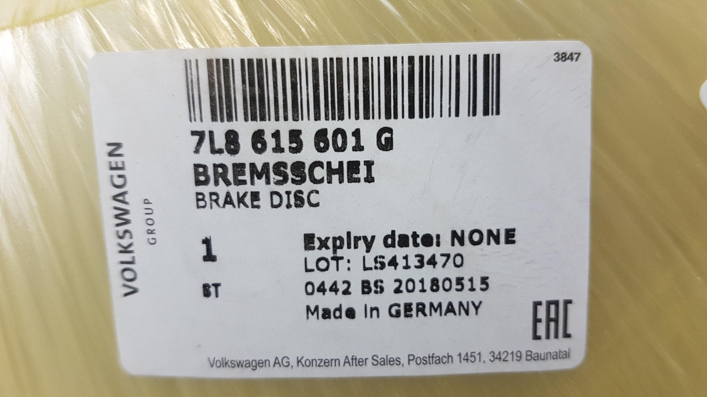 Original AUDI Q7 I VW Touareg I-II Bremsscheibe (1 stück) hinten 7L8615601G