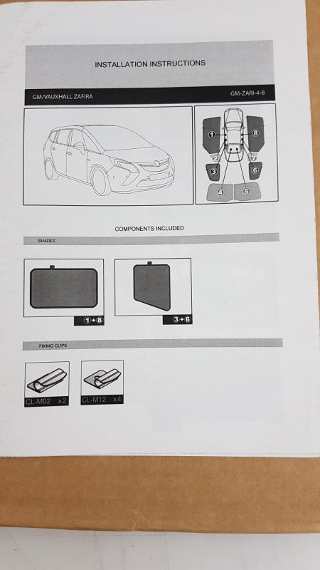 Original OPEL Zafira-C Tourer Sonnenblendensatz Sonnenschutz 4-teilig 95513920
