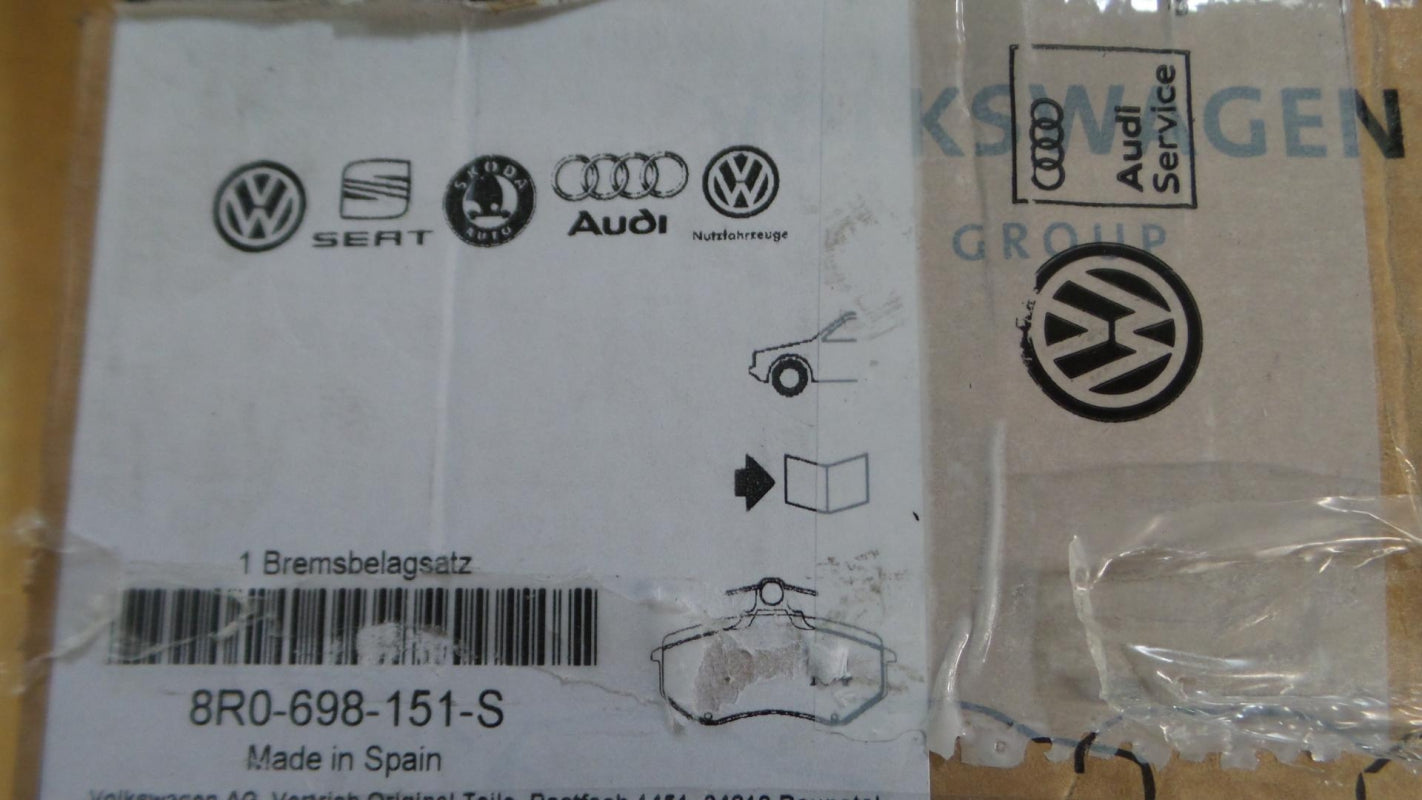 Original AUDI Q5 I '08-'17 Bremsbeläge mit Warnkontakt vorne 8R0698151S