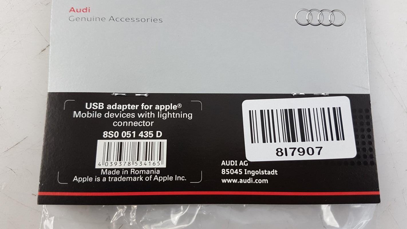 Original AUDI viele Modelle USB-Adapterkabel für iPhone 8S0051435D