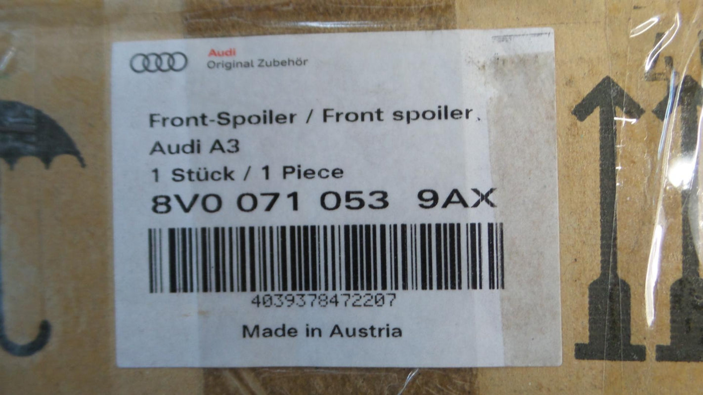 Original AUDI A3 2-türig ('13-) Vordere Stoßfänger Spoiler grund 8V00710539AX