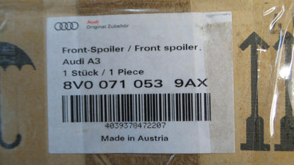 Original AUDI A3 2-türig ('13-) Vordere Stoßfänger Spoiler grund 8V00710539AX