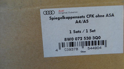 Original AUDI A4 A5 Außenspiegelkappen Satz 2-Stück karbon 8W00725303Q0