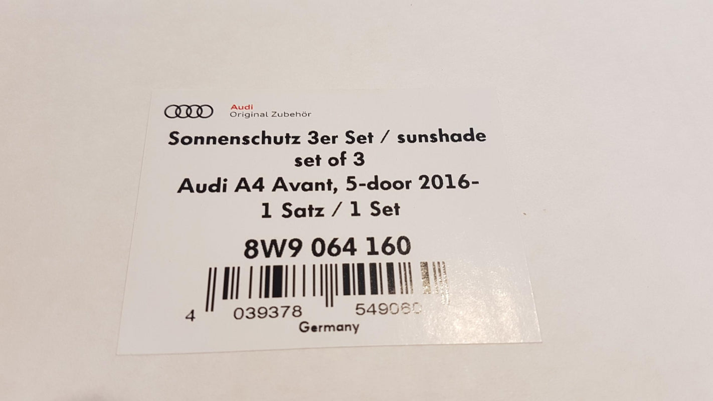 Original AUDI A4 S4 RS4 (B9) Sonnenblenden 3-teilig 8W9064160