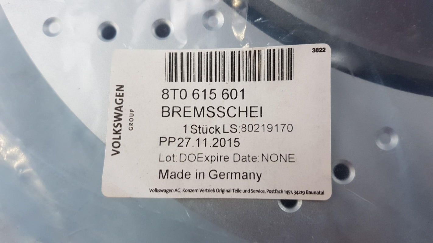 Original AUDI RS5 Coupe Bremsscheibe (1 Stück) 330mm Hinten 8T0615601