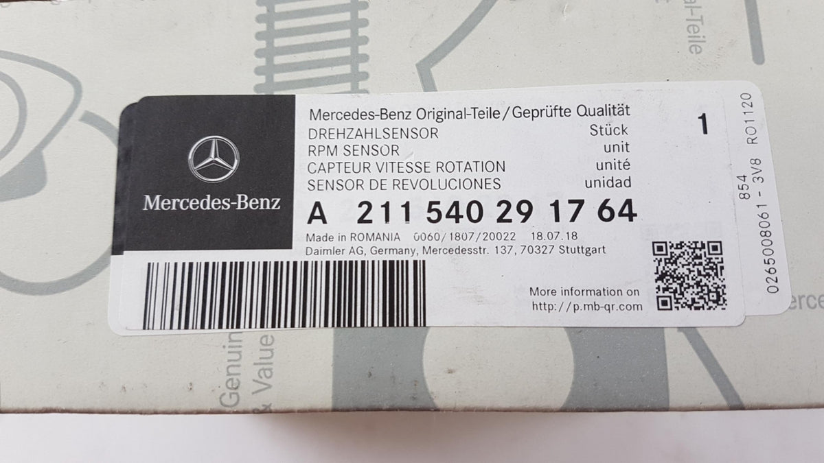 Original OE MERCEDES-BENZ Raddrehzahl Sensor A211540291764