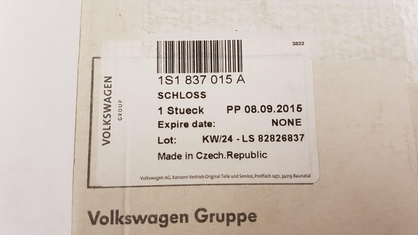 Original SKODA Citigo 11-20 SEAT Mii 11-18 Türschloss Vorne Links 1S1837015A