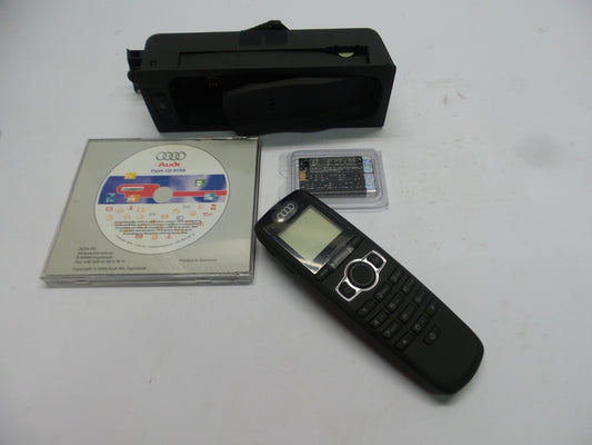 Original AUDI Telefonanschluss Rüstsatz mit Flash CD 91A9 + Batterie 4E0998099A