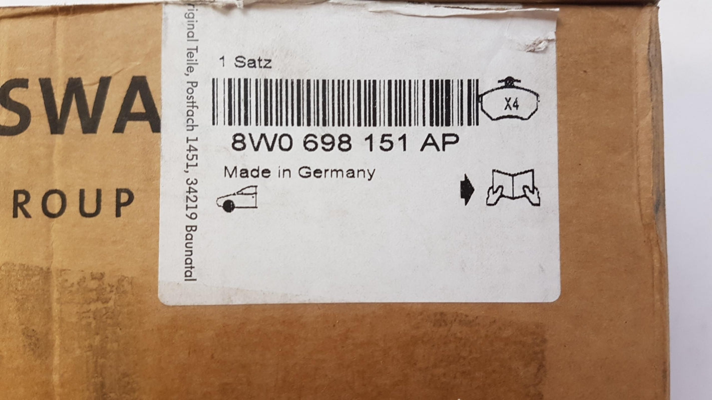 Original AUDI A6 V (2019-) A7 II (2019-) Bremsbeläge Satz Vorne 8W0698151AP