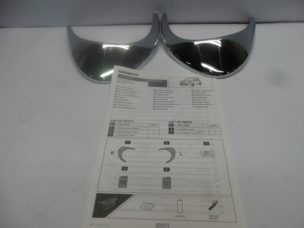 Original NISSAN Micra K13K Scheinwerfer Zierleisten LH+RH verchromt KE6101HA26