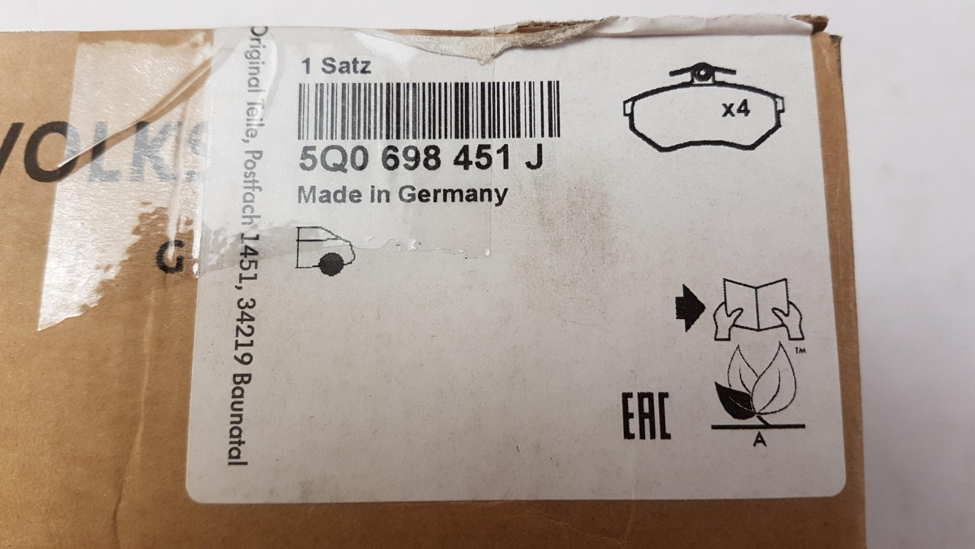 Original SEAT Ateca (2016-) Bremsbeläge Bremsklötze hinten 5Q0698451J
