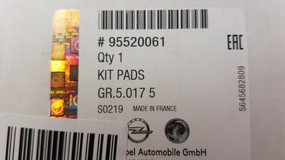 Original OE OPEL Bremsbeläge 95520061