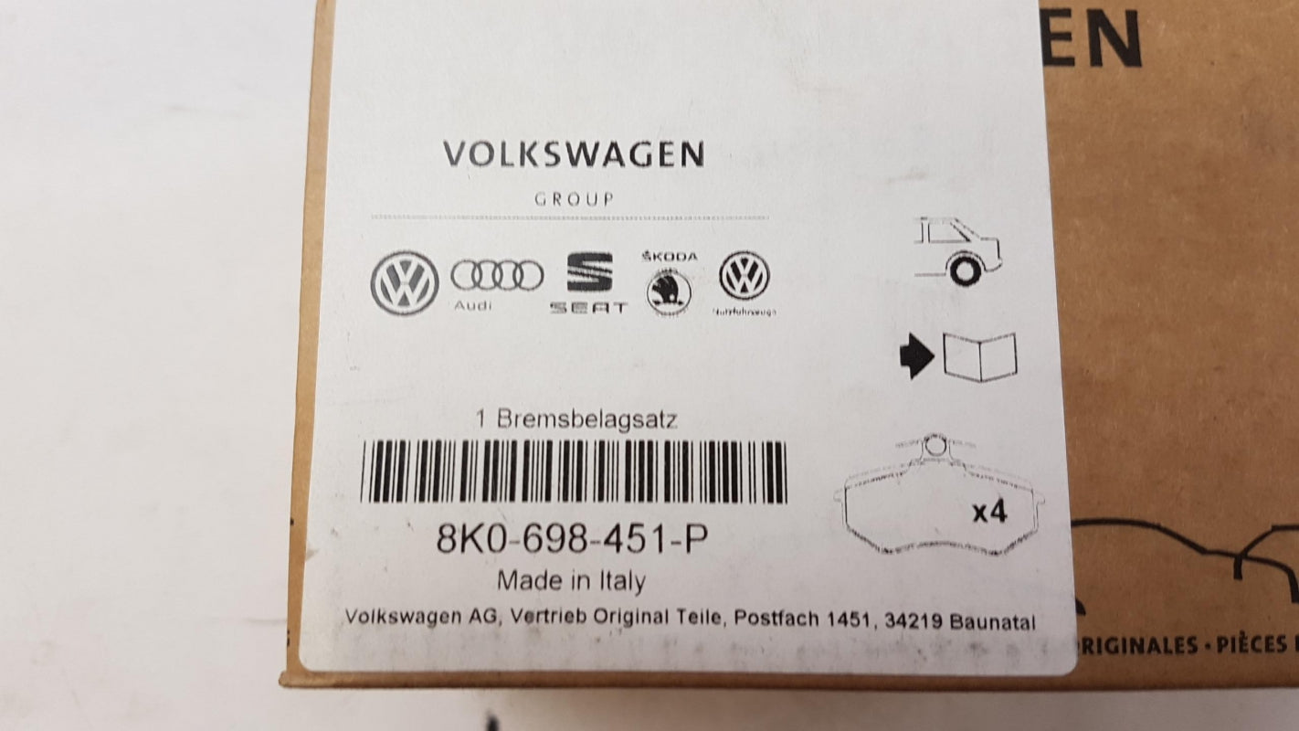 Original AUDI Q5 S5 A5 Quattro S4 SQ5 A4 Bremsbeläge 8K0698451P