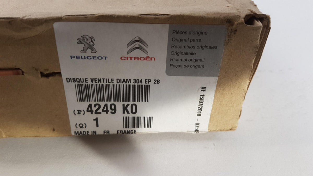 Original CITROEN C5 (X7) Bremsscheibe (1 Stück) Vorne 4249K0