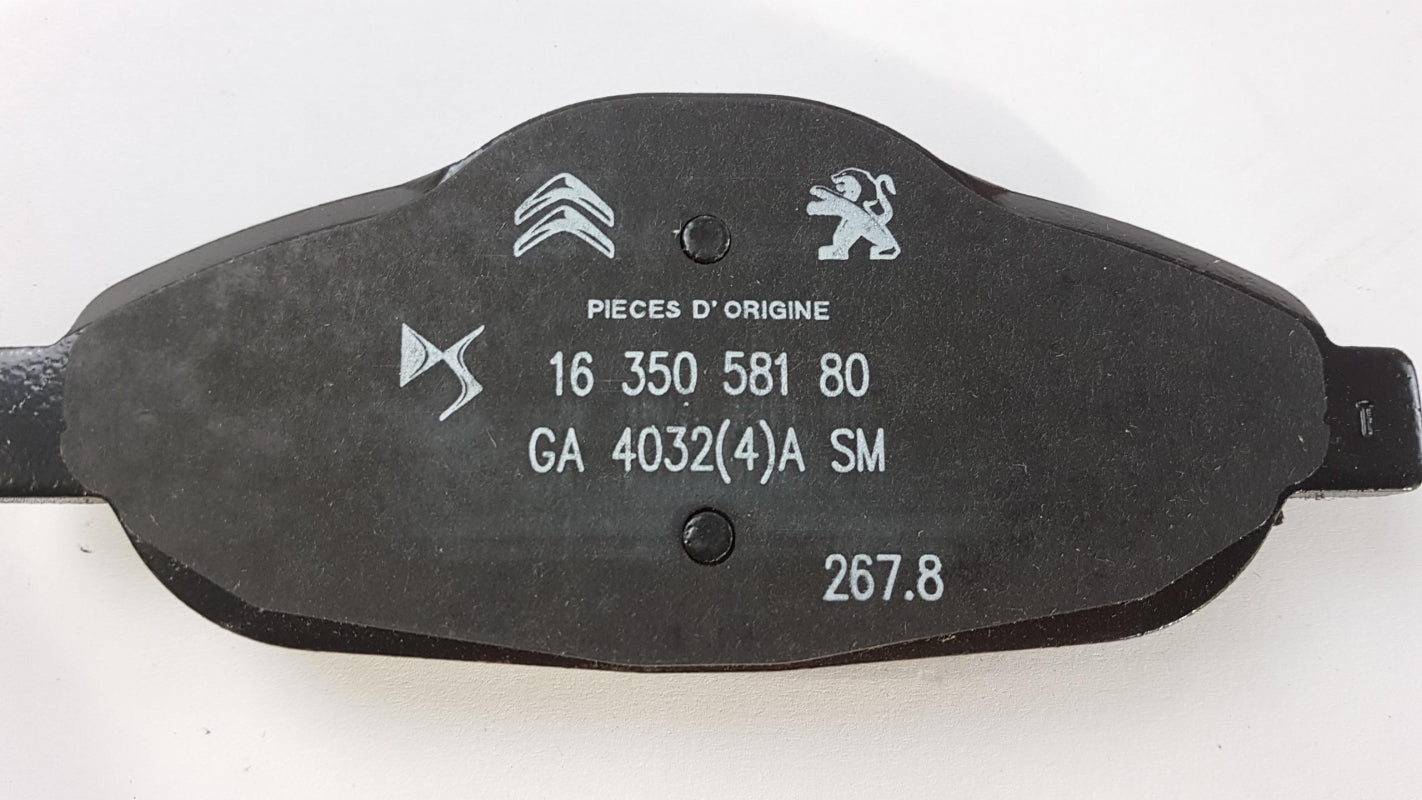 Original PEUGEOT 308 I (T7) Bremsbeläge Bremsklötze Vorne 1635058180