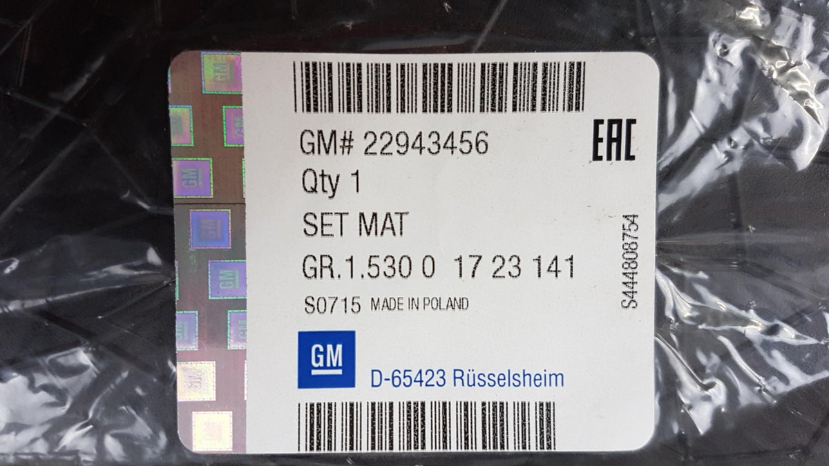 Original OPEL Insignia 2009 > Fußmattensatz 4 Stück Textil Schwarz 22943456