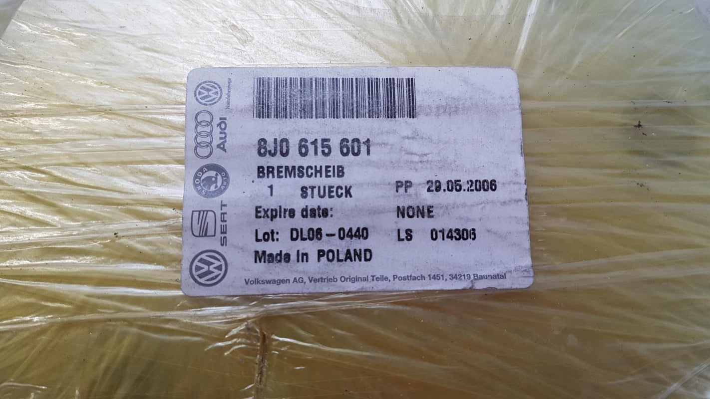 Original OE Volkswagen Bremsscheibe (1 Stück) 8J0615601