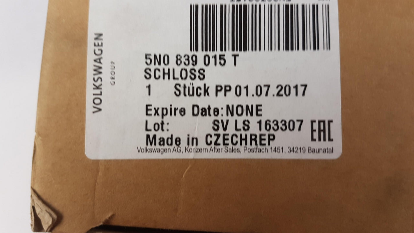 Original OE Volkswagen Türschloss 5N0839015T