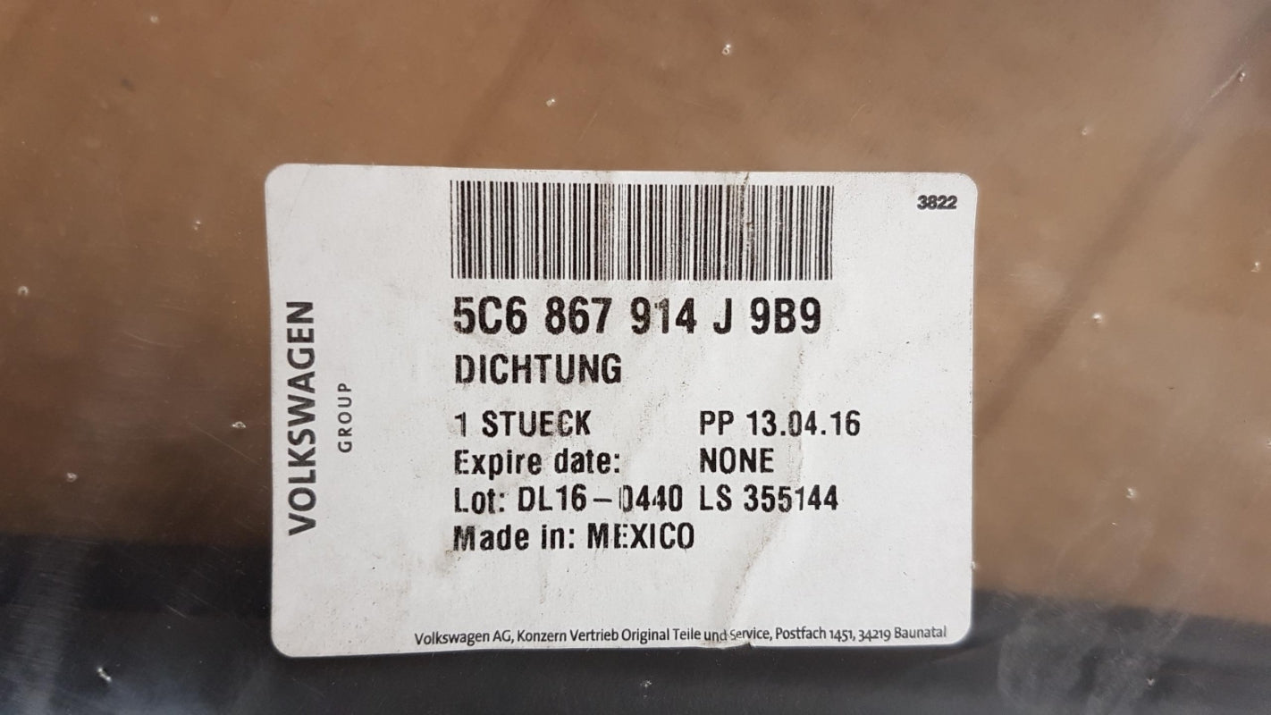 Original OE Volkswagen Türdichtung 5C6867914J9B9