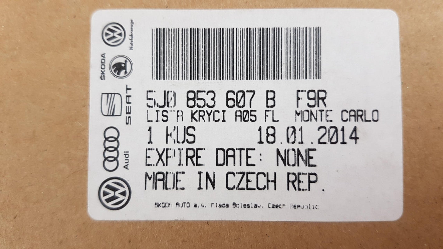 Original OE Volkswagen Kühlergrill Rahmen 5J0853607BF9R