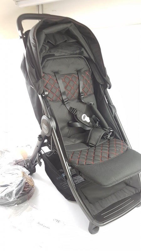 Original AUDI Kinderwagen schwarz Ein-Hand-Faltmechanismus 4M0019900
