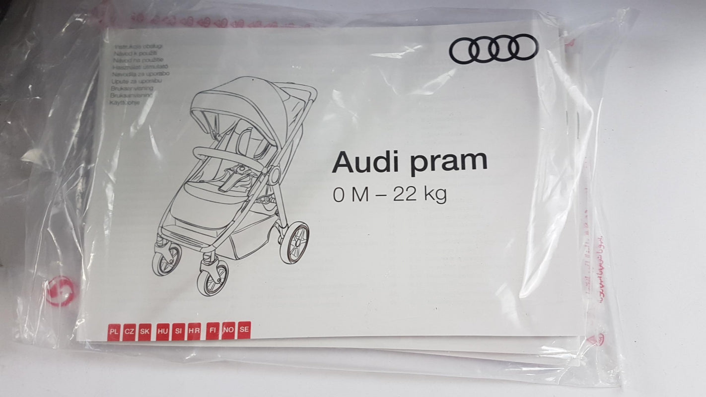 Original AUDI Kinderwagen schwarz Ein-Hand-Faltmechanismus 4M0019900