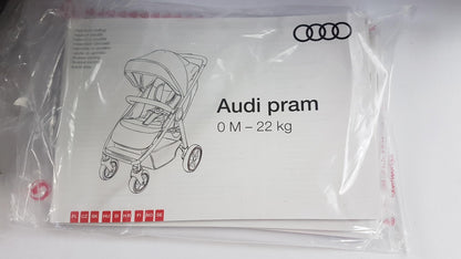 Original AUDI Kinderwagen schwarz Ein-Hand-Faltmechanismus 4M0019900