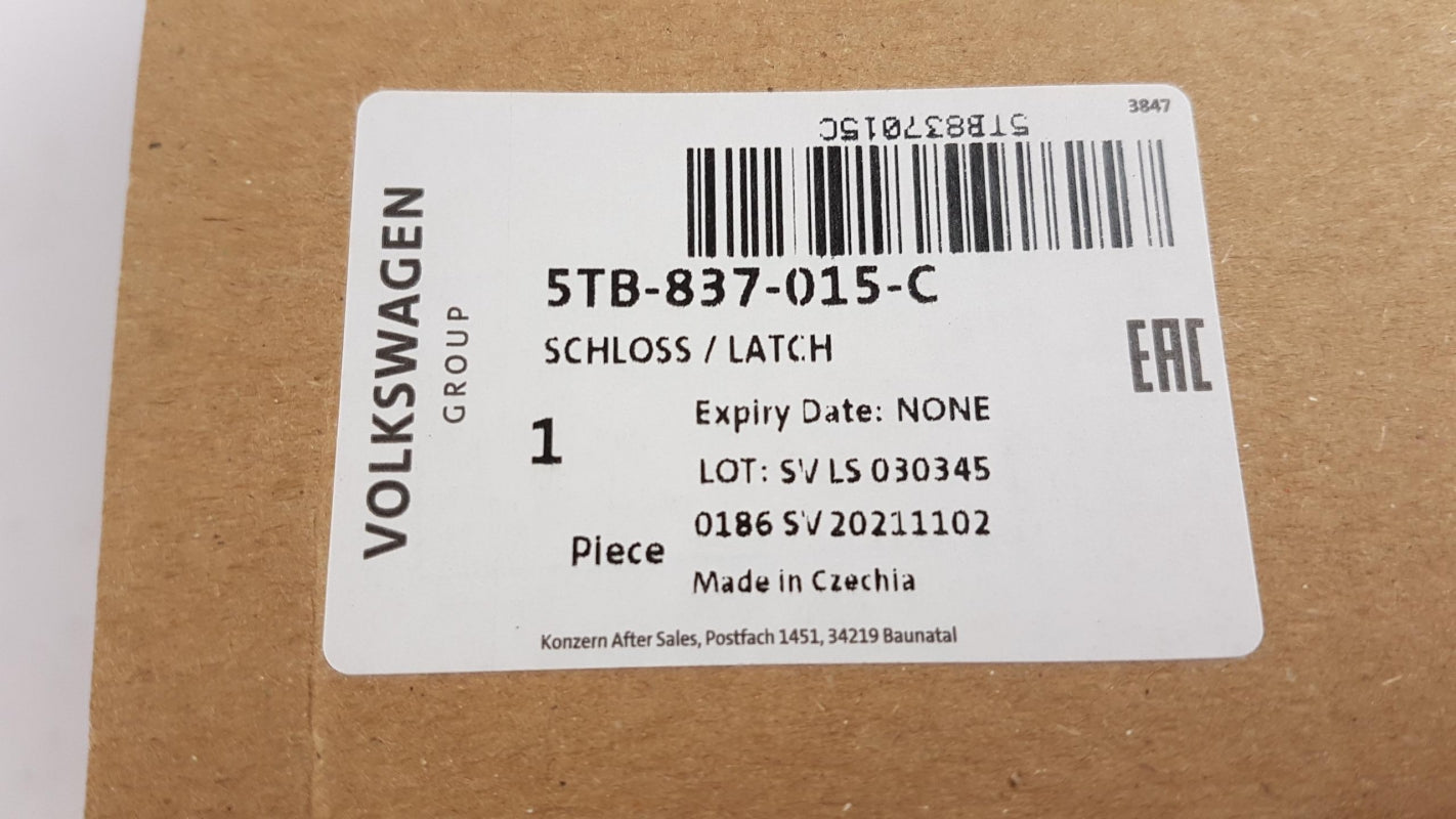 Original OE Volkswagen Türschloss 5TB837015C