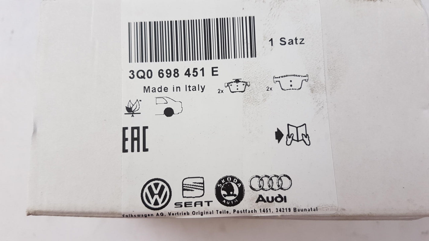 Original OE Volkswagen Bremsbeläge 3Q0698451E