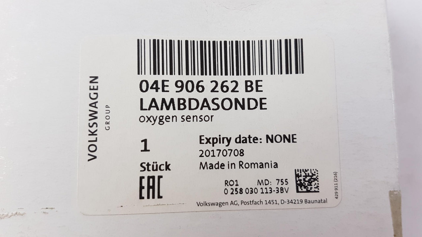 Original SKODA Yeti VW Beetle Golf Jeta Lambdasonde 4-Polig 04E906262BE