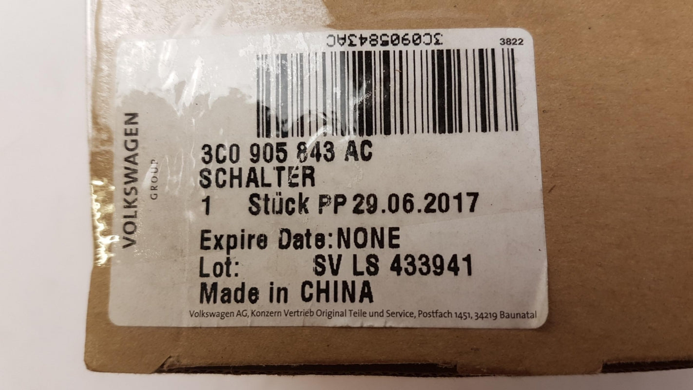 Original OE Volkswagen Zündschloss Schließzylinder 3C0905843AC