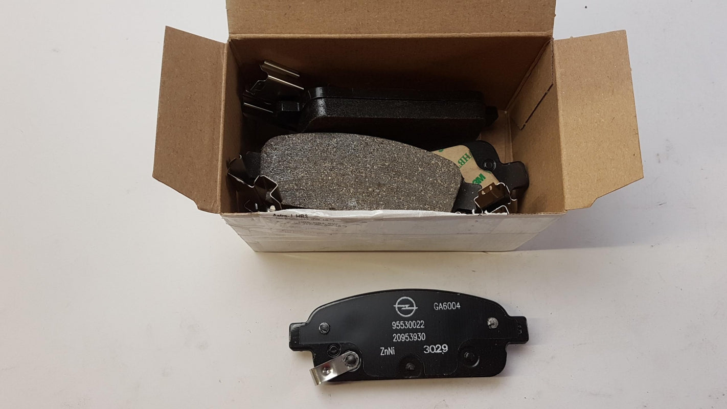 Original OPEL Astra-J Zafira-C Mokka Bremsbeläge Hinten 95530022