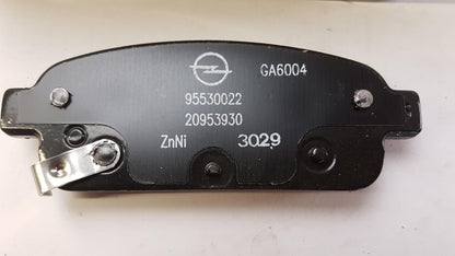Original OPEL Astra-J Zafira-C Mokka Bremsbeläge Hinten 95530022