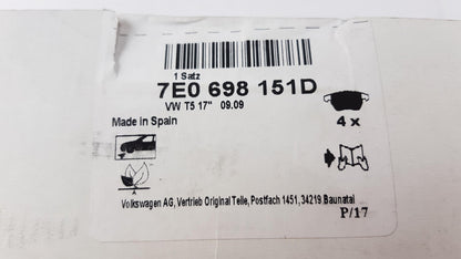 Original VW Transporter T5 T6 Bremsbeläge Bremsklötze vorne 7E0698151D