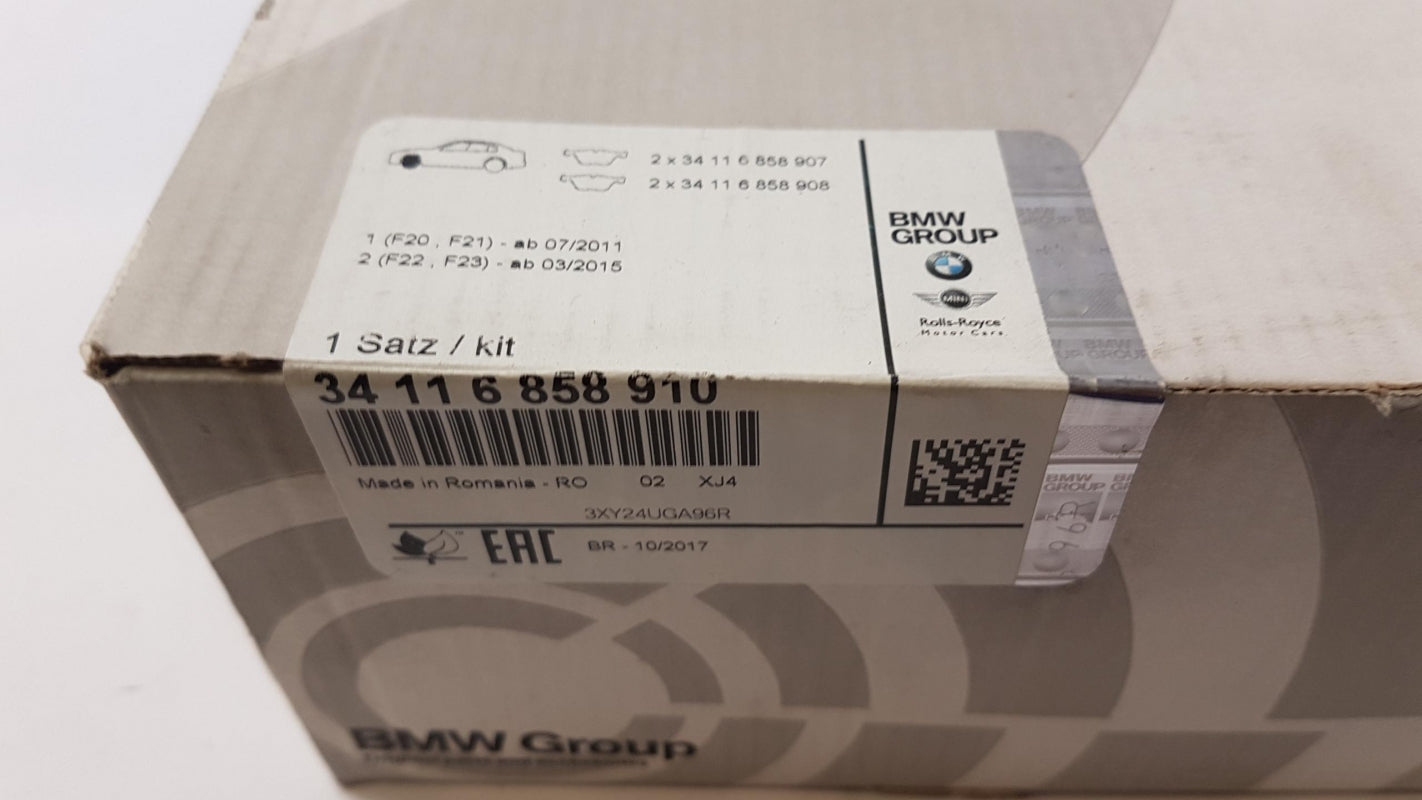Original OE BMW Bremsbeläge 34116858910