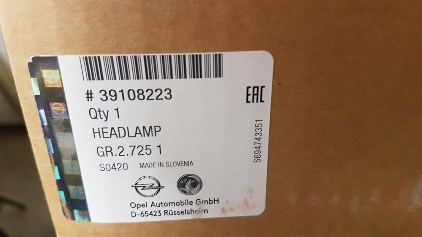 Original OPEL Corsa E X15 Scheinwerfer Links Halogen 39108223