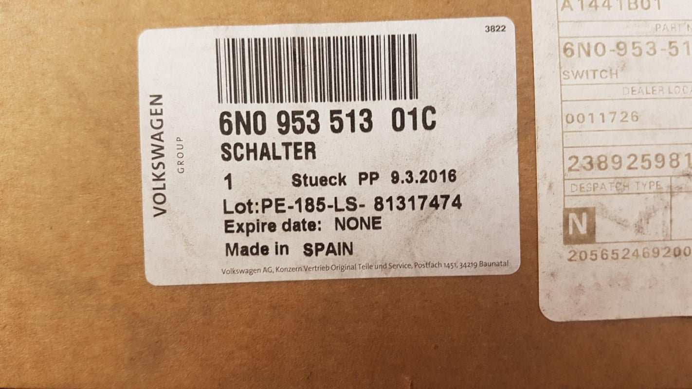 Original OE Volkswagen Lenkstockschalter 6N095351301C