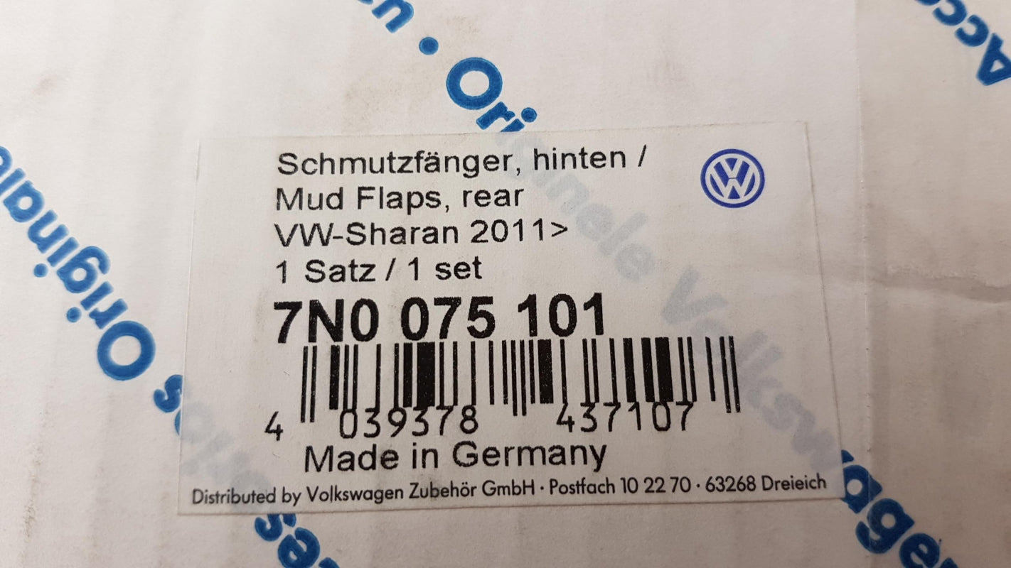 Original OE Volkswagen Schmutzfänger 7N0075101