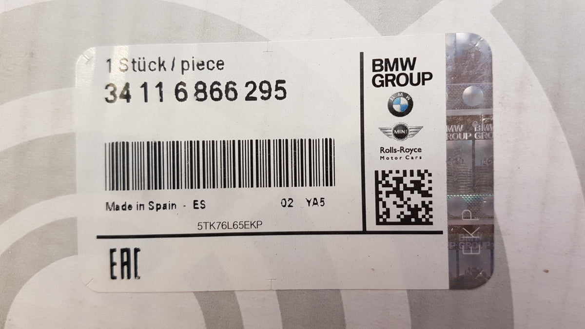 Original OE BMW Bremsscheibe (1 Stück) 34116866295